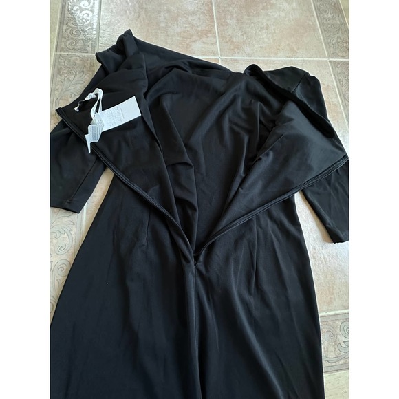 GRACE KARIN One Shoulder Ruched Midi Dress 3/4 Sleeve  size 2XL - Picture 6 of 8